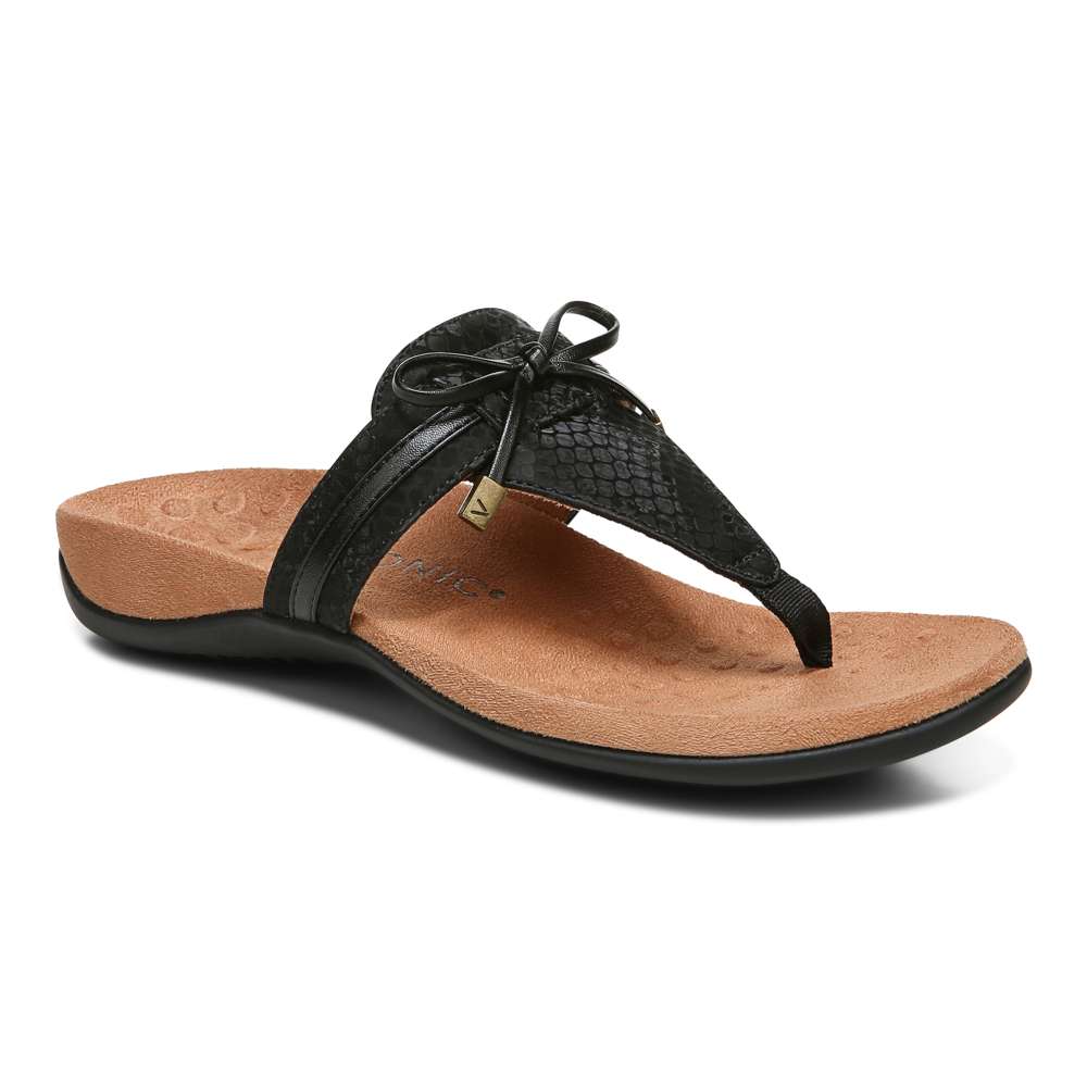 Amaya Toe Post Sandal - Black