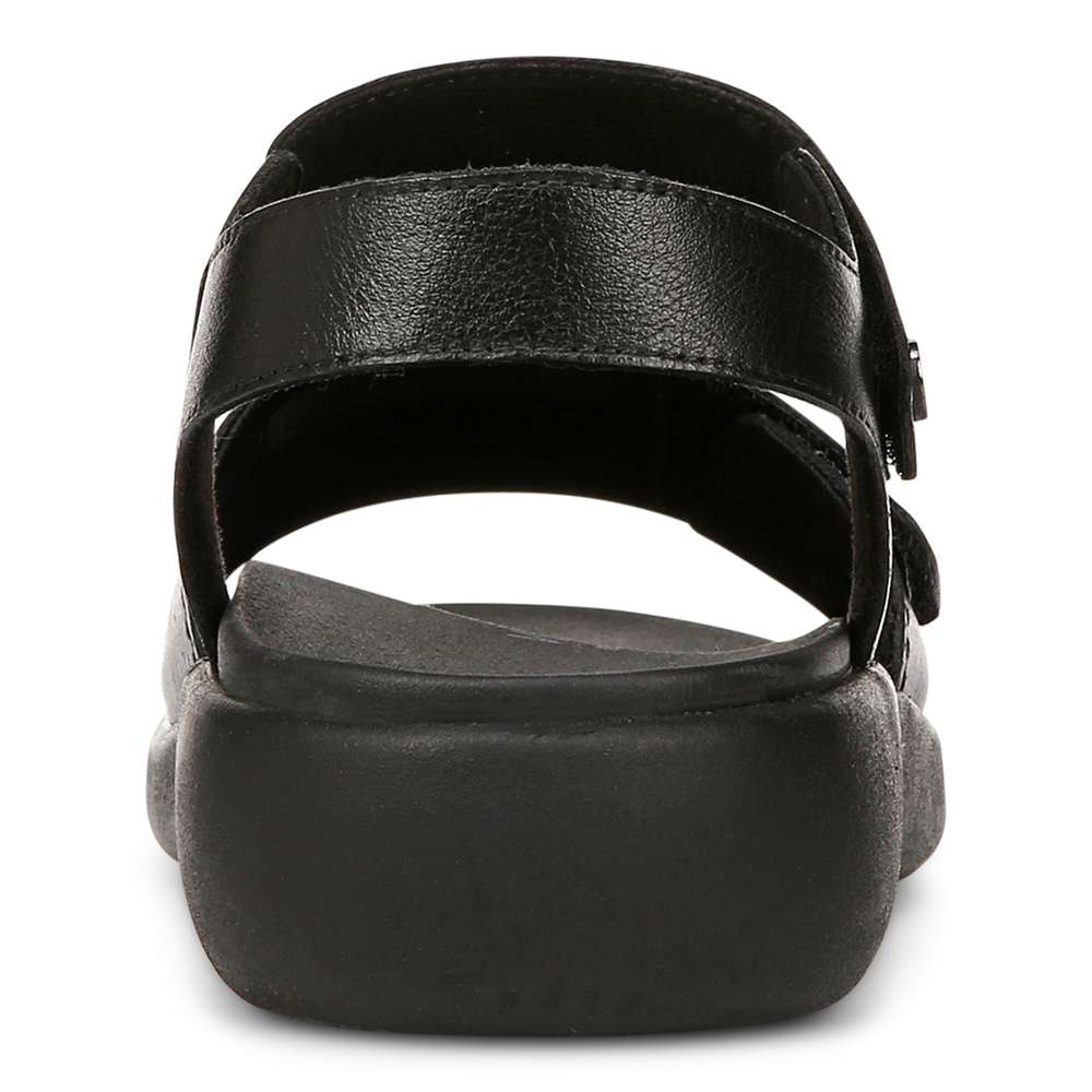 Awaken Recovery Sandal - Black Leather