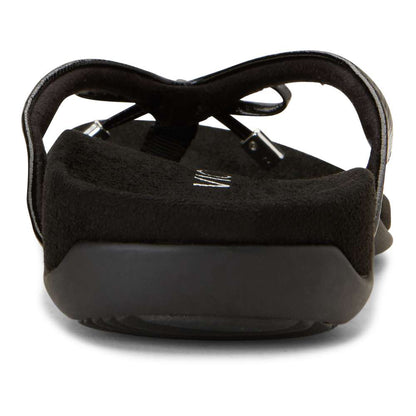 Bella Toe Post Sandal - Black Lizard