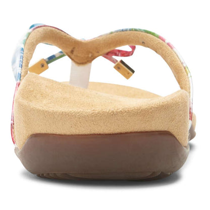 Bella Toe Post Sandal - White Floral
