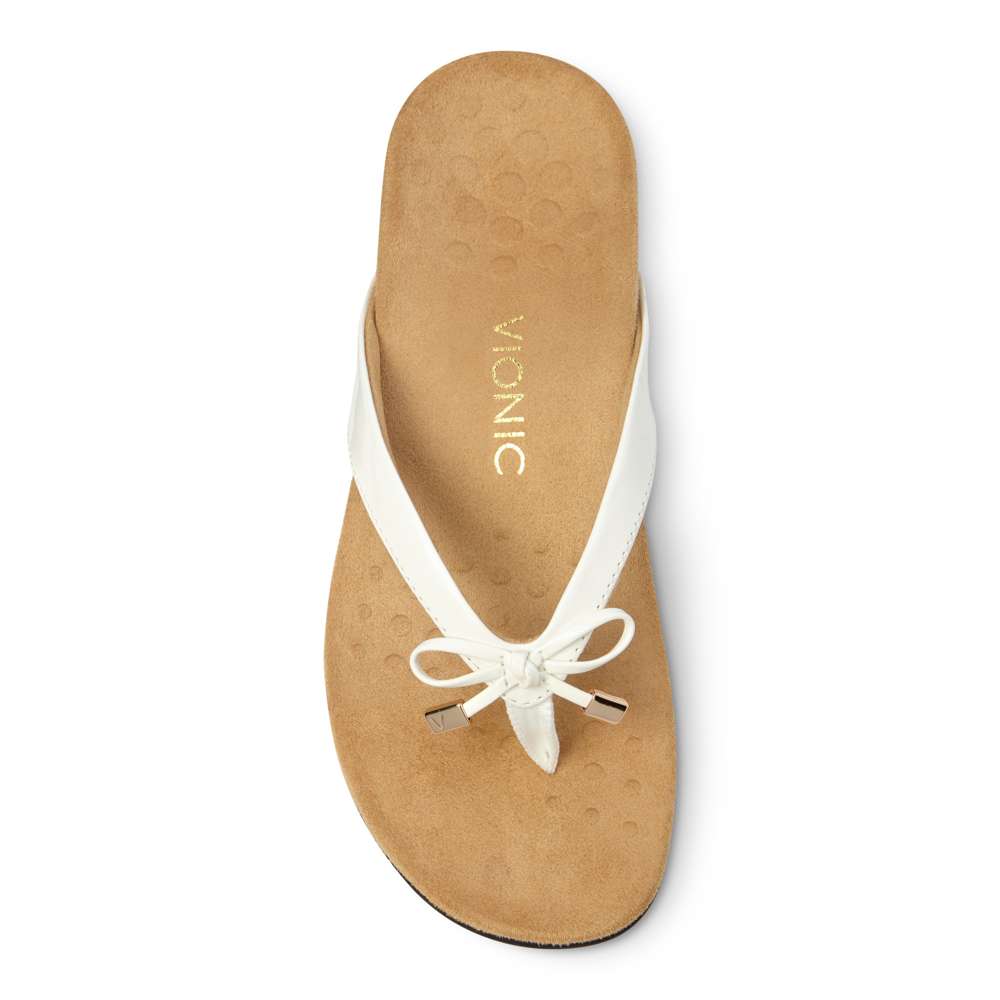Bella Toe Post Sandal - White