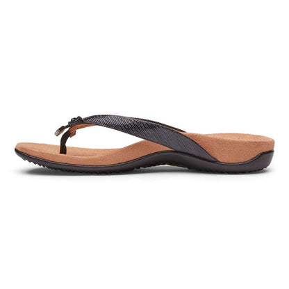 Bella Toe Post Sandal - Black Woven
