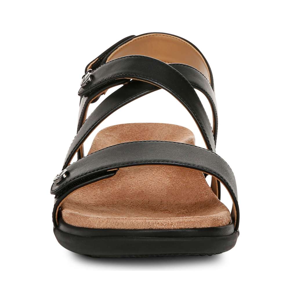 Cypress Backstrap Sandal - Black Leather