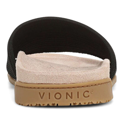 Evie Knit Slide Sandal - Black