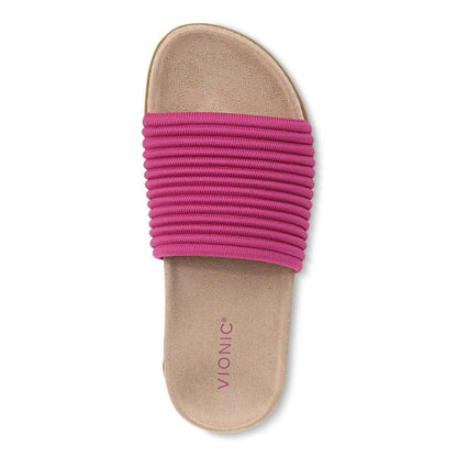 Evie Knit Slide Sandal - Rose Violet