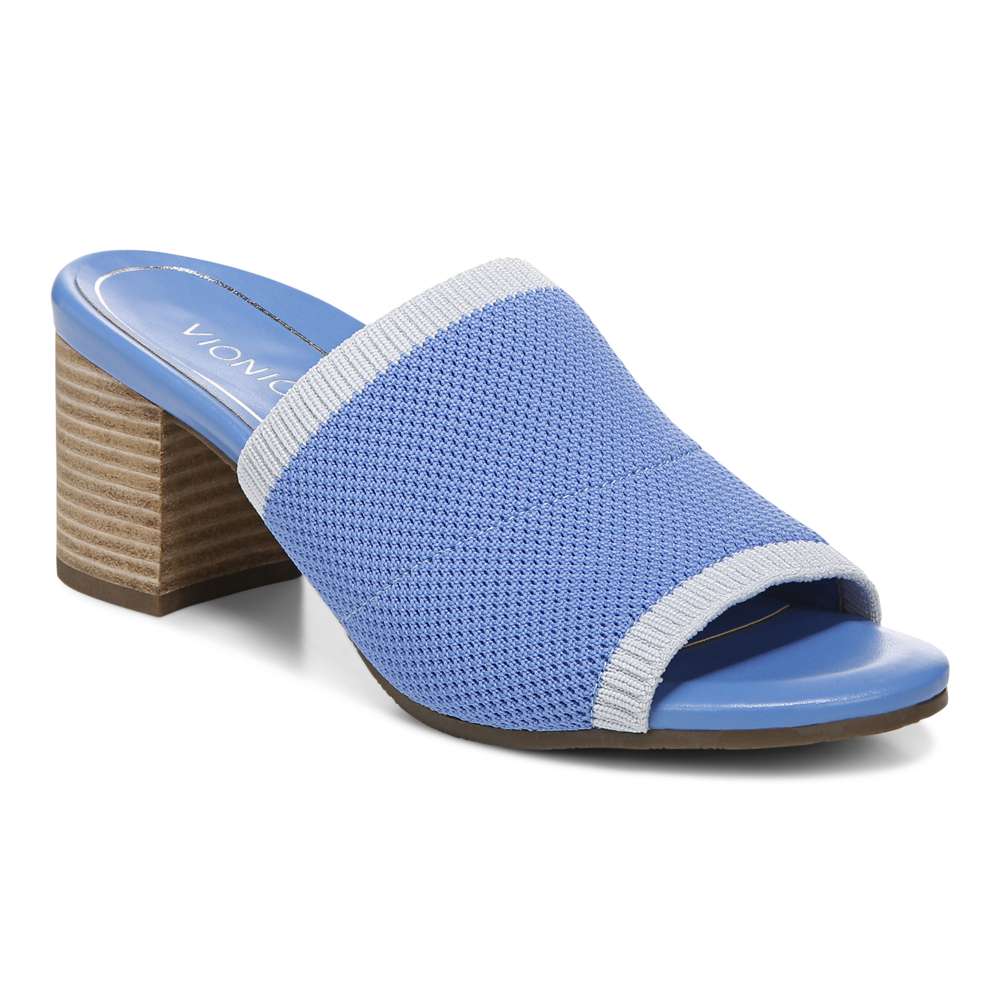 Fleur Heeled Sandal - Azure