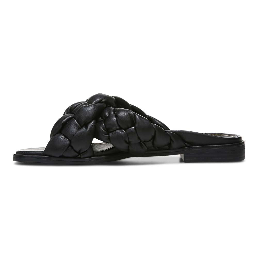 Kalina Slide Sandal - Black Nappa