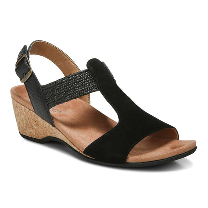 Kaytie Wedge Sandal - Black