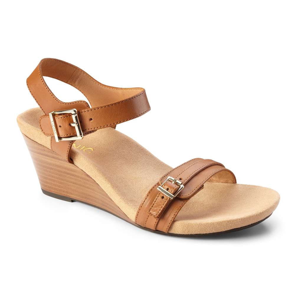 Laurie Wedge Sandal - Tan