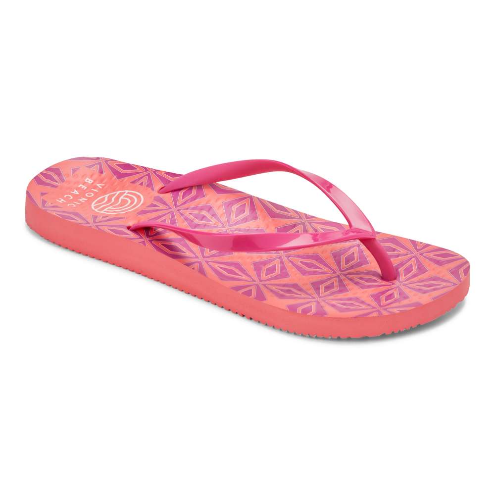 Noosa Print Toe Post Sandal - Purple