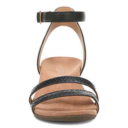 Orlanda Wedge Sandal - Black Pearl Snake