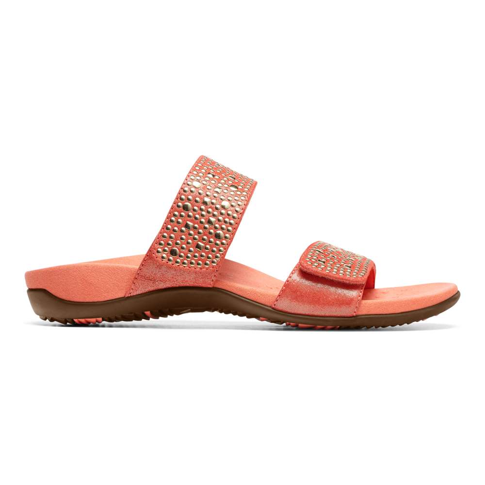 Samoa Slide Sandal - Coral