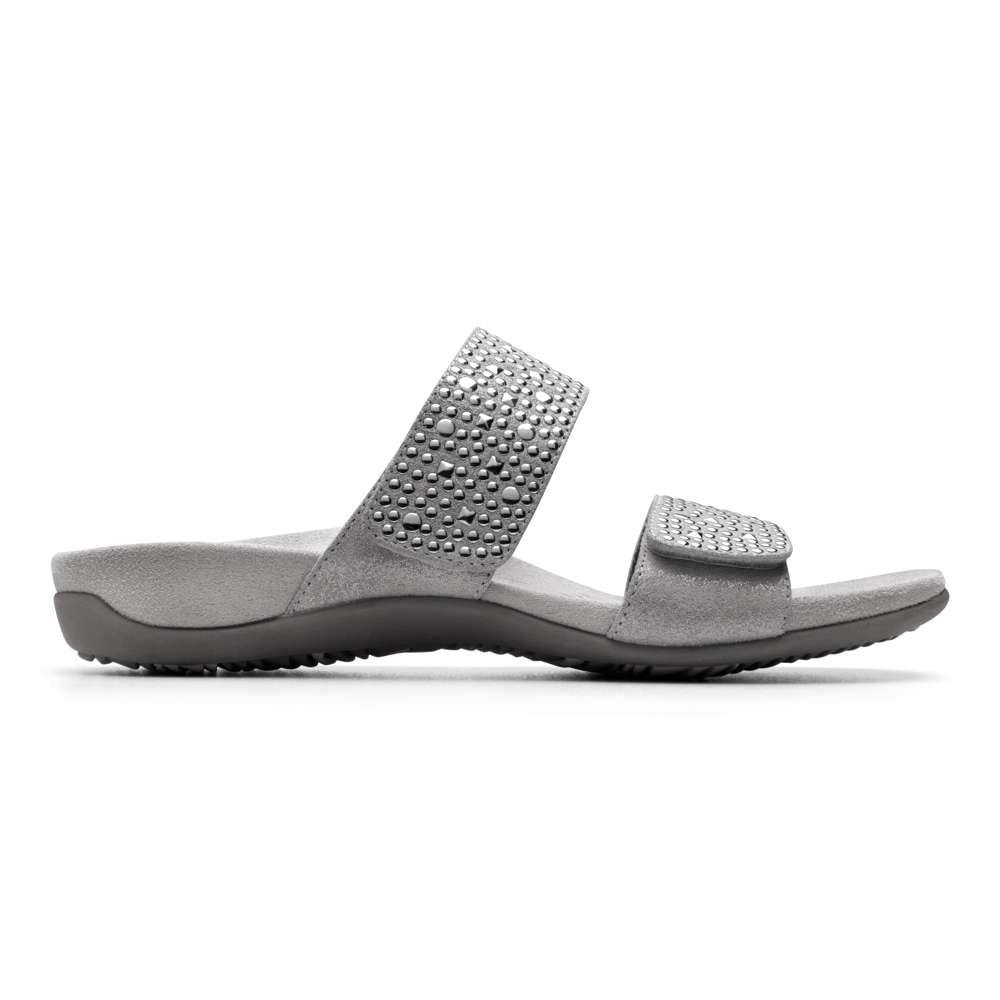 Samoa Slide Sandal - Pewter