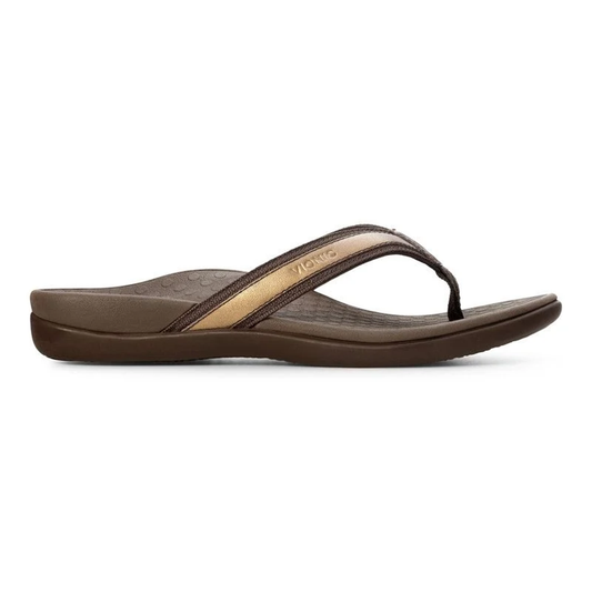 Tide Women's Toe Post Sandal - Bronze Metallic
