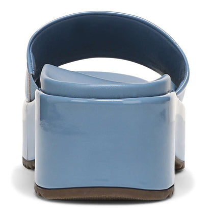 Trista Flatform Slide - Blue Shadow Patent